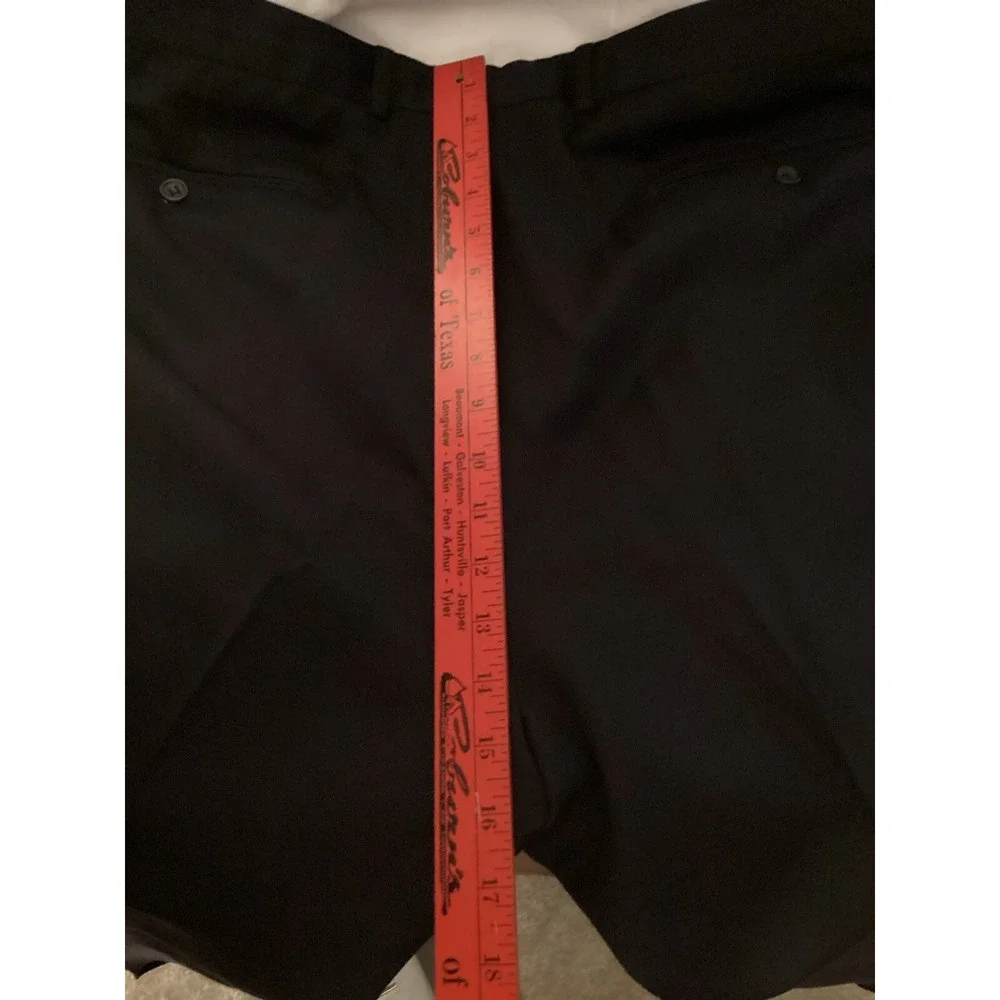 LUCA ROSSI ITALIA MEN'S  BLACK  SLACKS  38 W 30‎ INSEAM PLEATED 100% WOOL